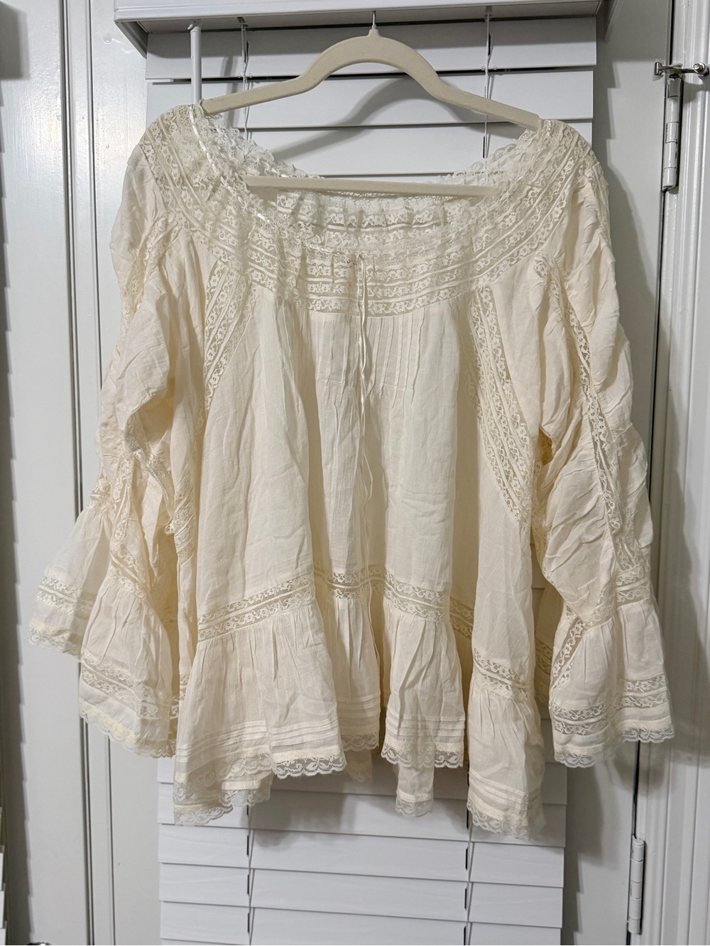 Free People White Lace Blouse